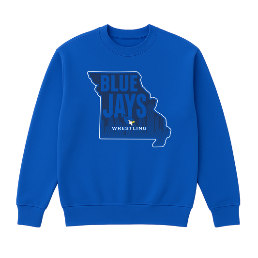 Liberty Blue Jays Wrestling Missouri Crewneck