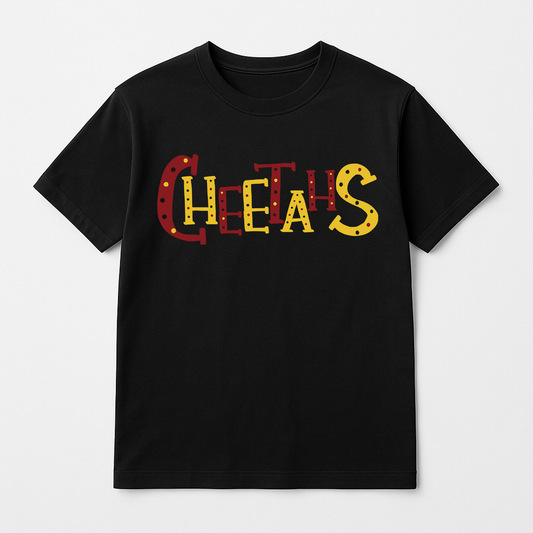 Red & Gold Polka Dot Cheetahs