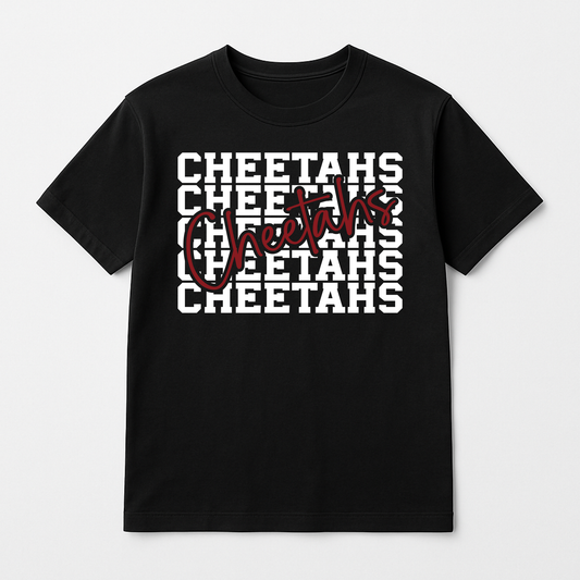 Red and Black Cheetahs Tee