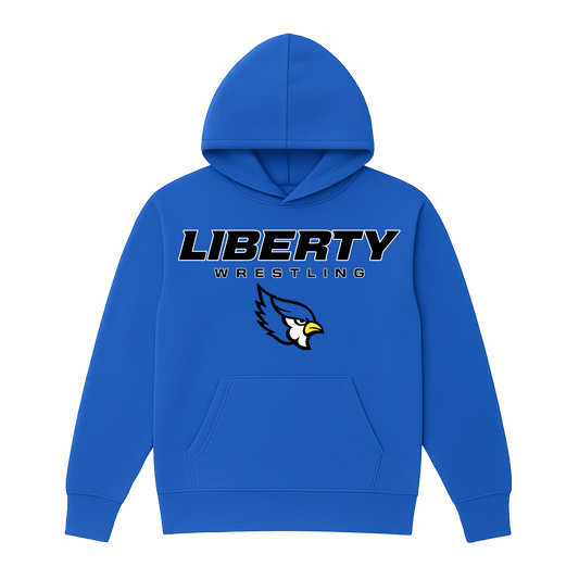 Liberty Blue Jays Wrestling Custom Name and Weight Hoodie