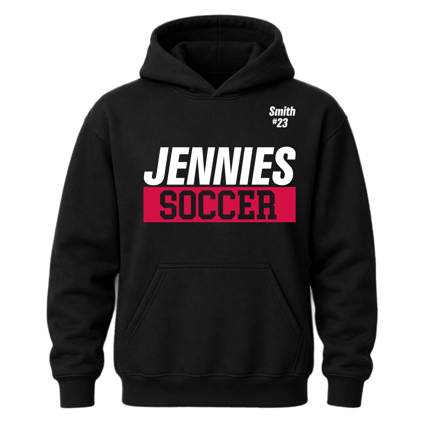 Jennies Soccer Hoodie Custom Name and Number