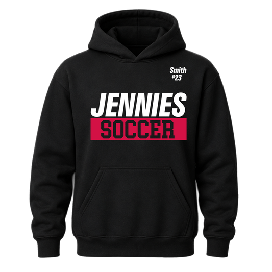 Jennies Soccer Hoodie Custom Name and Number