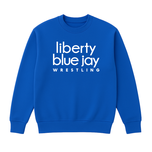 Liberty Blue Jay Wrestling Font Crewneck