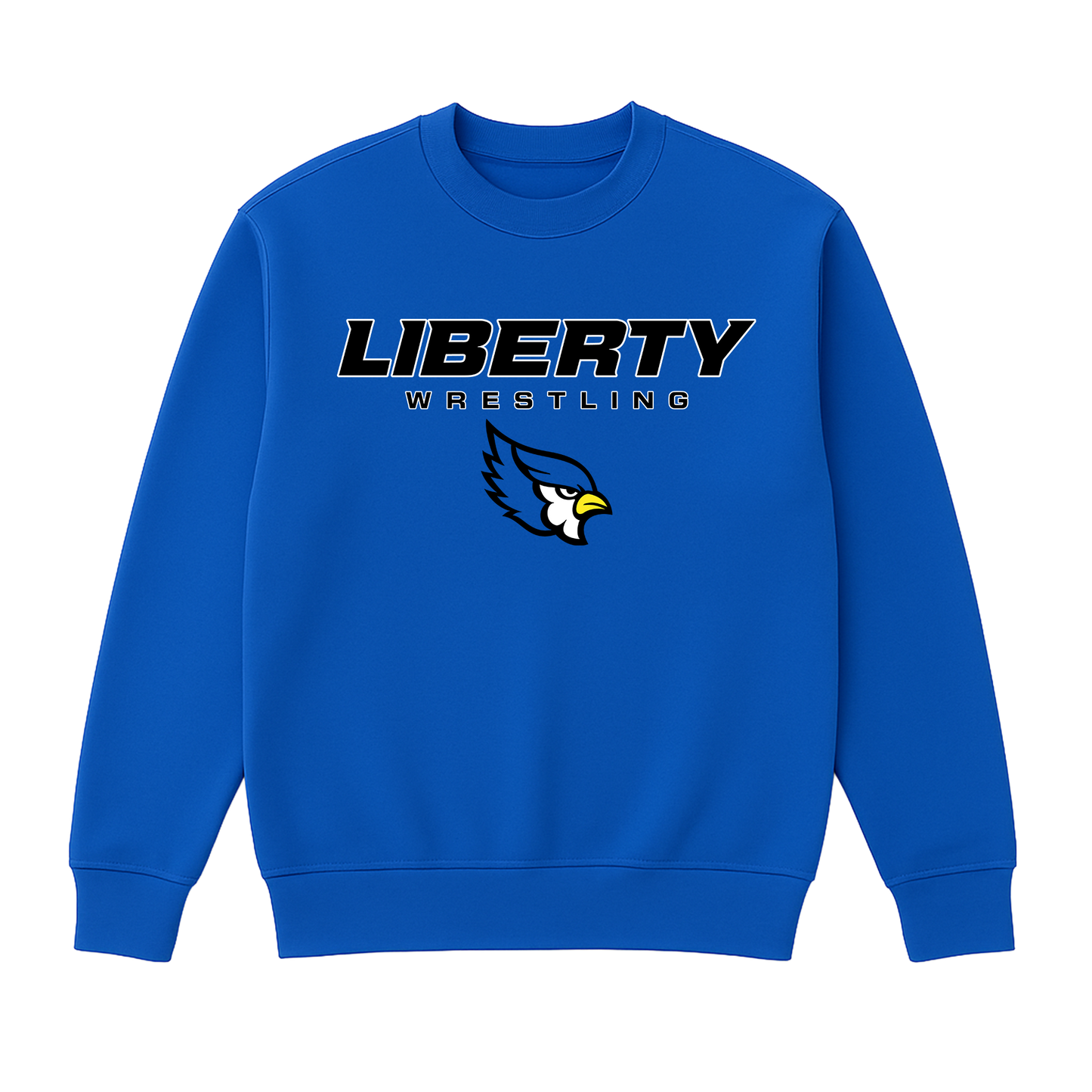 Liberty Blue Jays Wrestling Custom Name and Weight Crewneck
