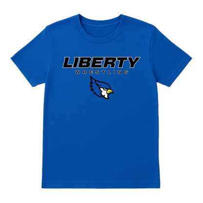 Liberty Blue Jays Wrestling Custom Name and Weight T-Shirt