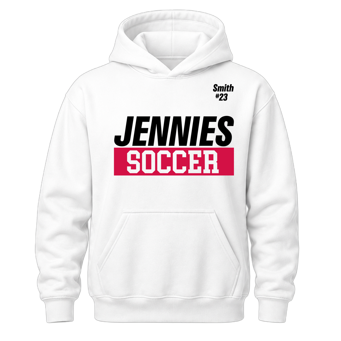 Jennies Soccer Hoodie Custom Name and Number