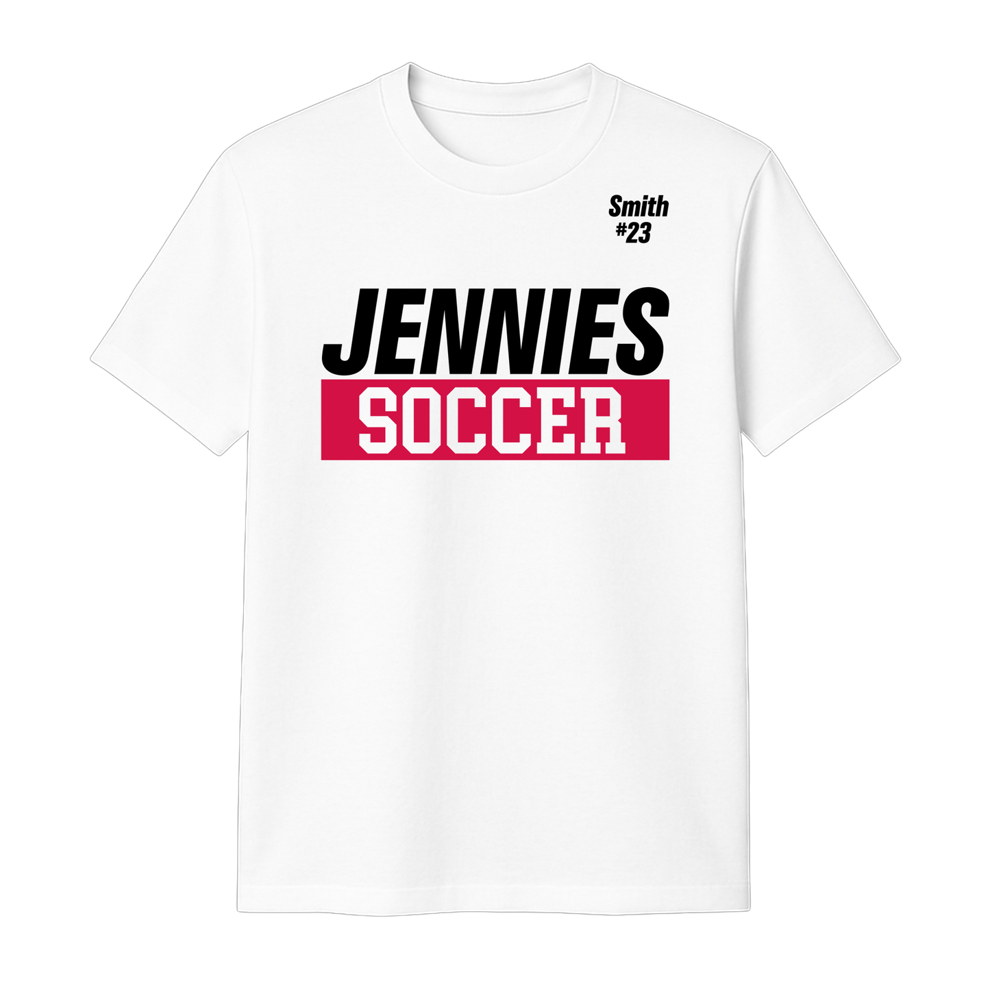 Jennies Soccer Tee Custom Name and Number